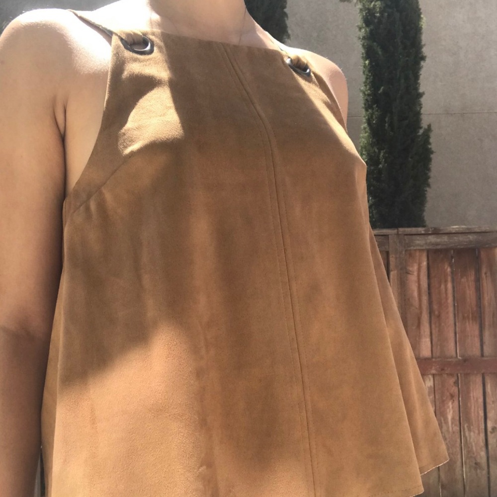 Tan suede soft top